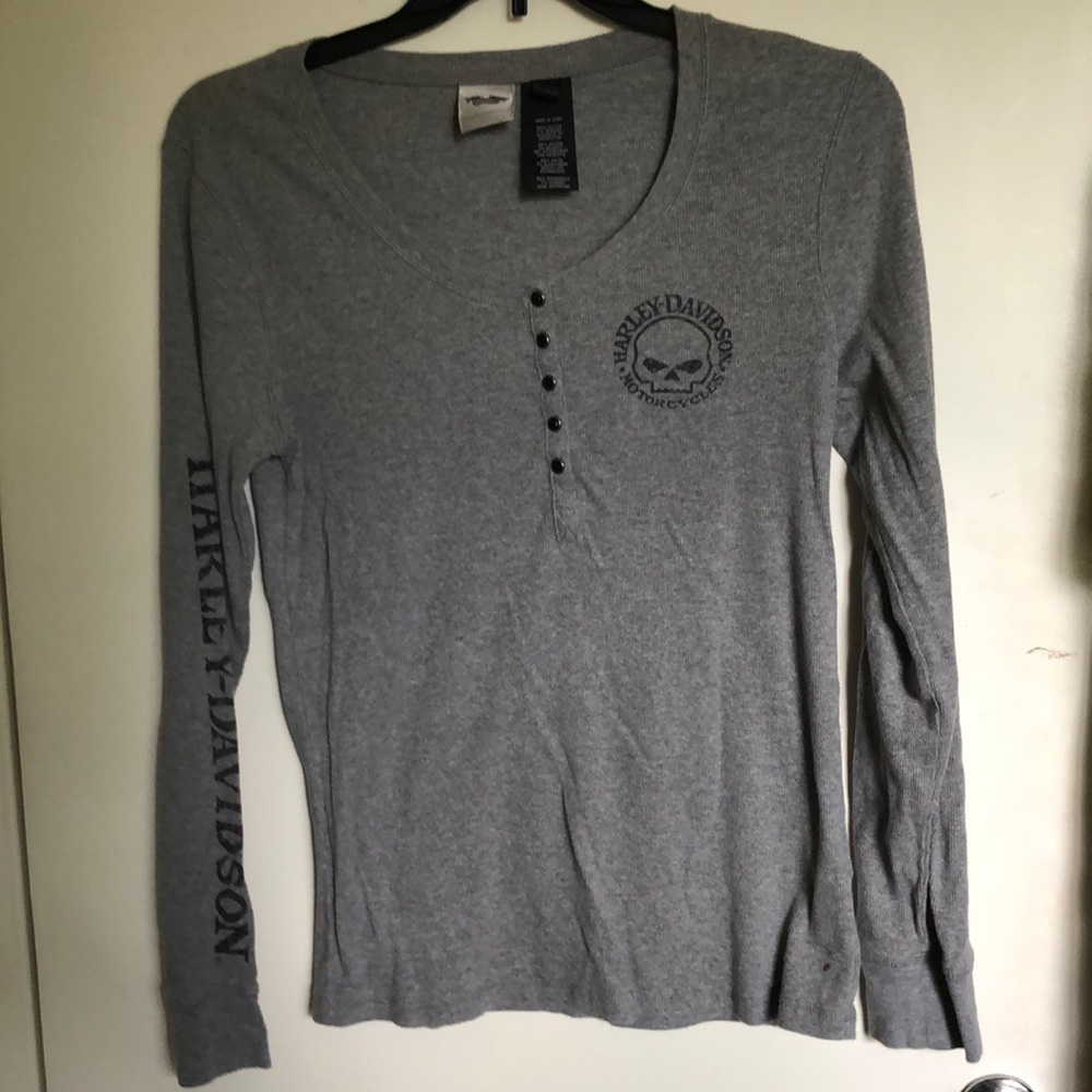 Harley Davidson Button down Henley